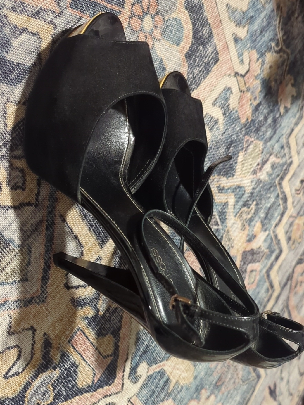 Sergio Rossi Black Peep-Toe Platform Heels - Women